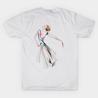 Ballerina Dance Drawing T-Shirt